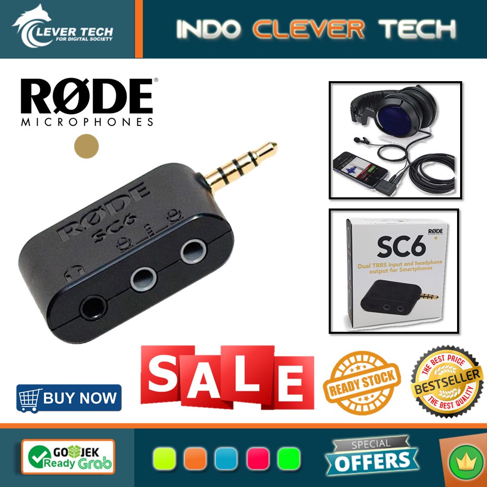 Rode SC6 Dual TRRS input and headphone output for smartphones