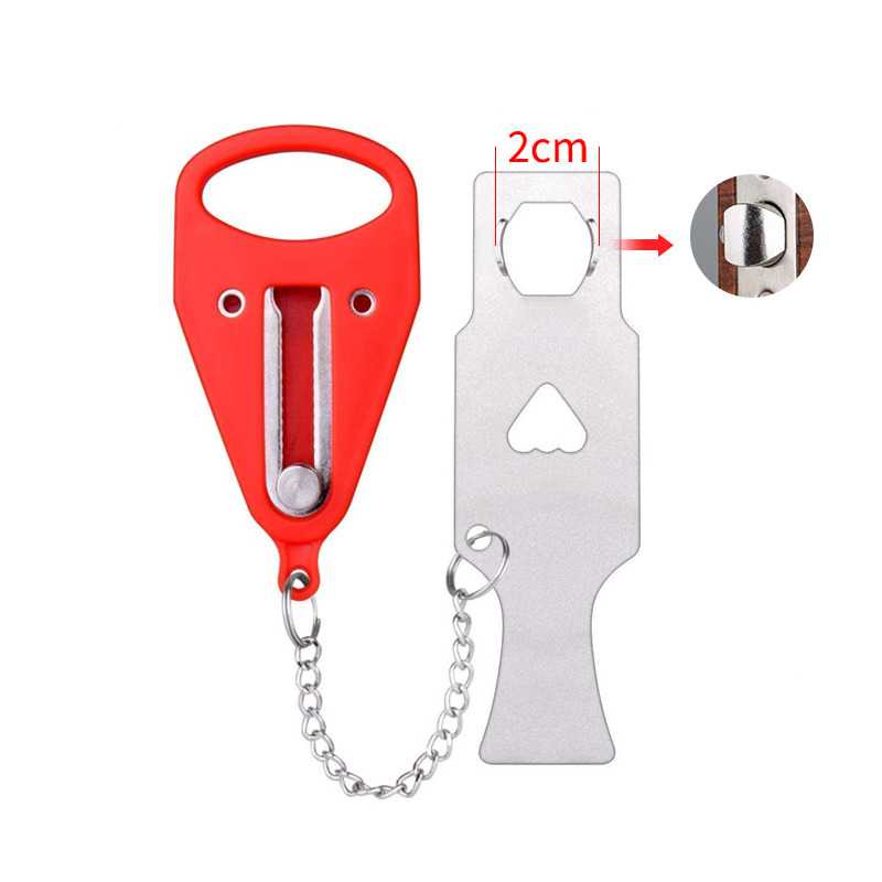 Alat Pengaman Kunci Pintu Portable Anti Congkel Lockpick Door Lock 2 cm Hole N20