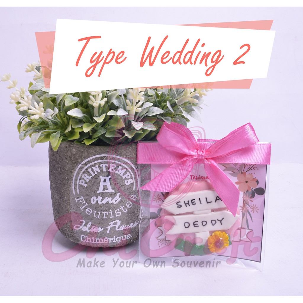 souvenir pernikahan wedding type 2 uk sedang