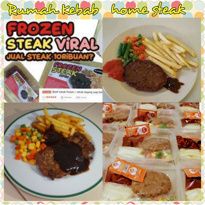 

paket steak beef frozen 5 box lima box lengkap dengan saus steak