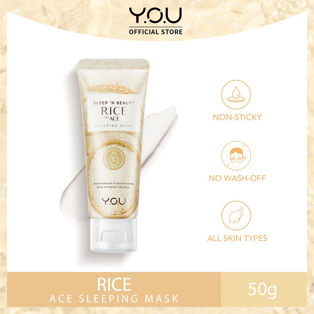 Y.O.U Sleep N Beauty Sleeping Mask RICE | CUCUMBER ACE - YOU