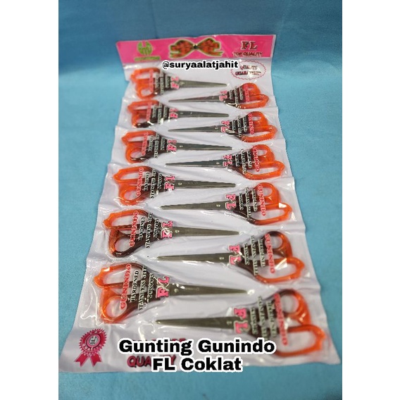 Gunting Gunindo (FL) 20cm Coklat =rp.13.500/1pcs