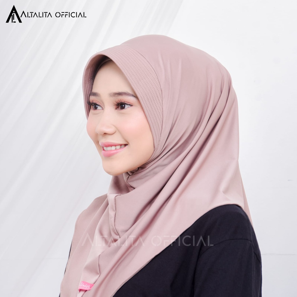 Altalita - Jilbab Sporty Instan pet Bahan Jersey Premium Polos Cocok Untuk Sekolah Olahraga dan Sehari-Hari