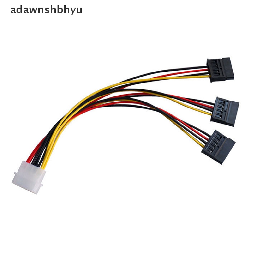 Konektor Kabel Ekstensi Power Splitter SATA adawnshbhyu 4pin IDE Molex to 3seri ATA