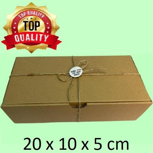 

BARU Box karton coklat Kraft UK 20x10x5 cm Pizza Kue