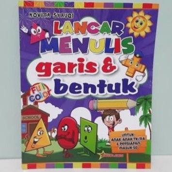 Buku Paud Lancar Menggunting Mencocok Menempel Menulis Garis dan Bentuk