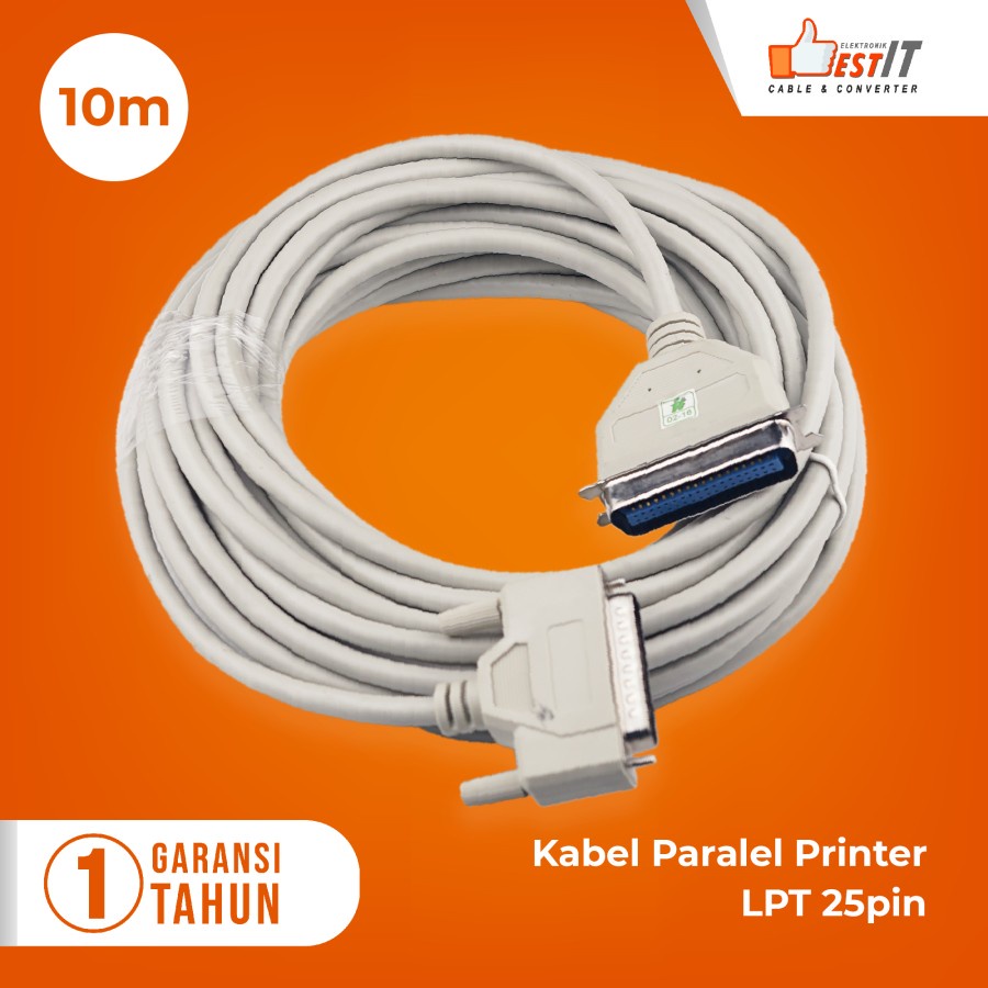 Kabel Paralel Printer LPT 25pin Panjang 10 Meter