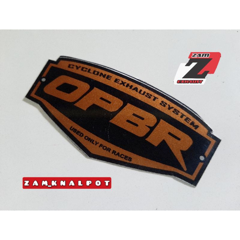 Emblem Knalpot Racing Merk OPBR