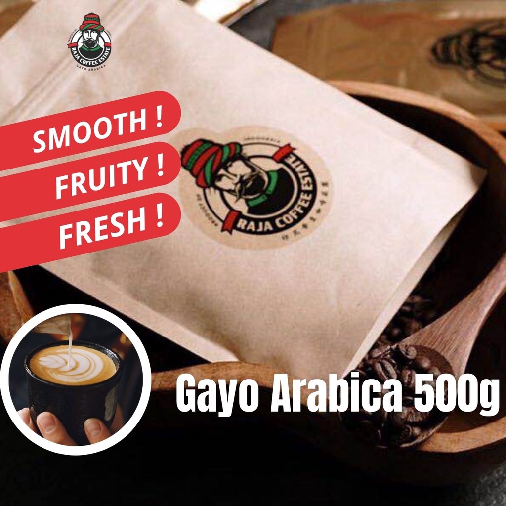 

KOPI ARABIKA 500G RAJA COFFEE ESTATE BIJI BUBUK ASLI ACEH GAYO ESPRESSO JAMIN FRESH ROAST