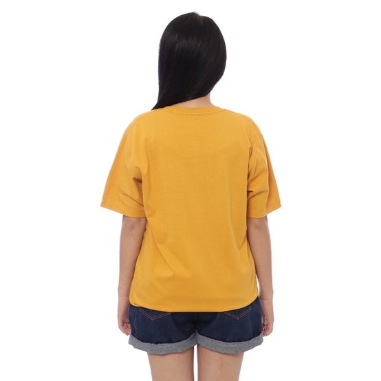 (TEBAL) KAOS POLOS KUNING MUSTARD SOLID COTTON COMBED 24S PRIA DAN WANITA BASIC DISTRO