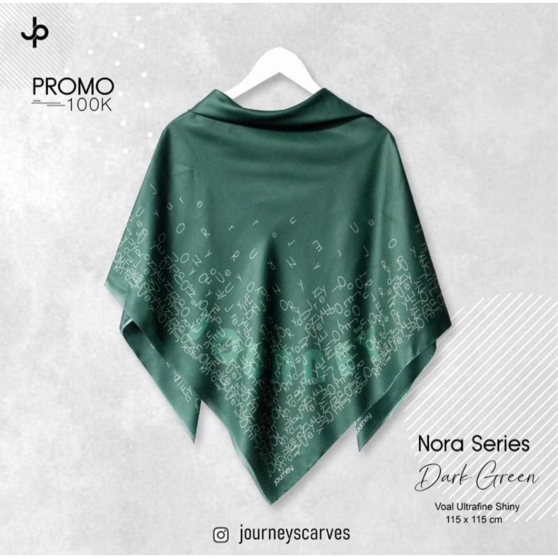 NORA SERIES DARKGREEN BY JOURNEY SCARVES