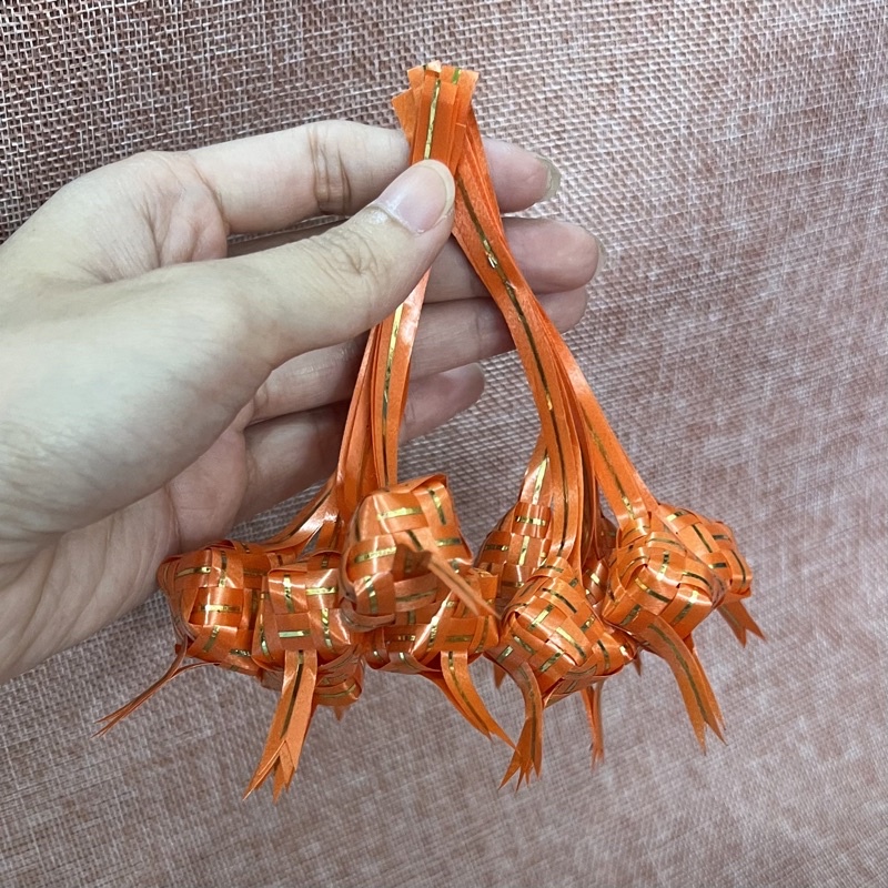 Ketupat Hias / Pita Ketupat / Hiasan Ketupat - Mini List Gold