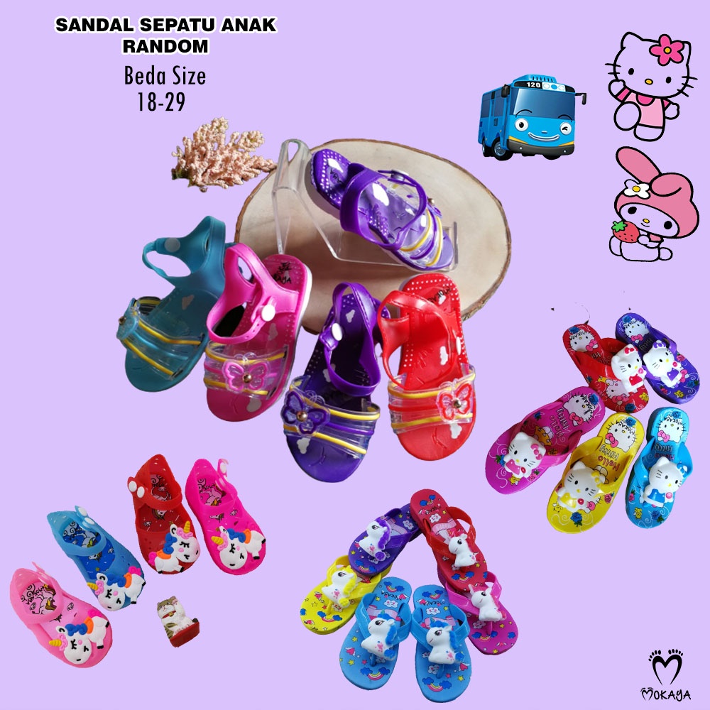 Sandal &amp; sepatu anak beda size  lucu imut Import Mokaya (BS BEDA SIZE MINI )