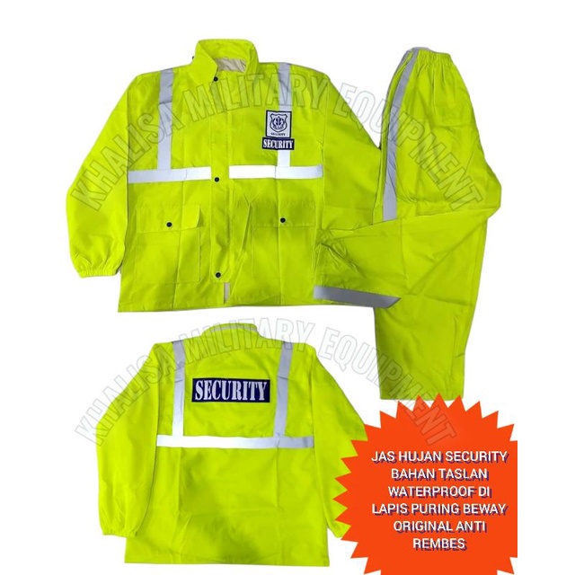 Jas Hujan Security Original, Jas hujan Taslan Waterproof Dua lapis