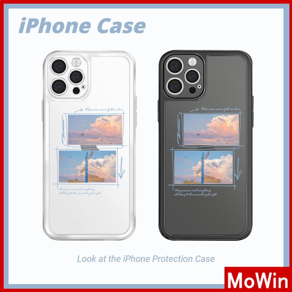 Casing Silikon iPhone 13 Pro Max 12 Pro Max 11 7 + Shockproof Motif Langit Biru Awan Putih