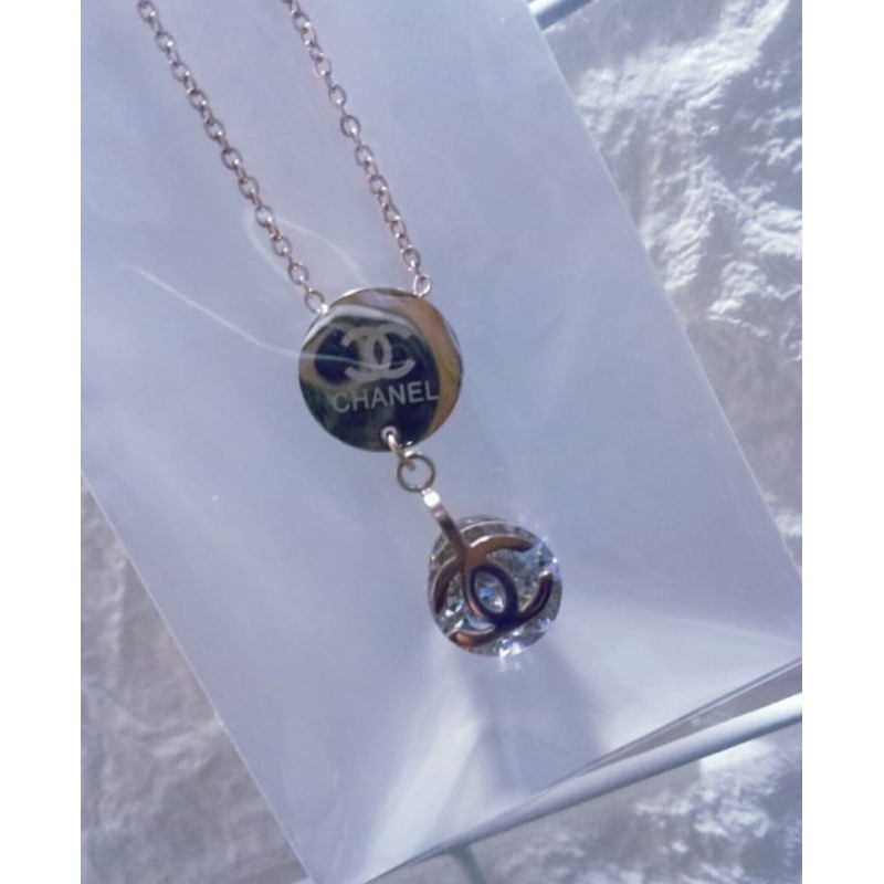 PSS Kalung Liontin  Titanium Fashion Korea Pria Wanita