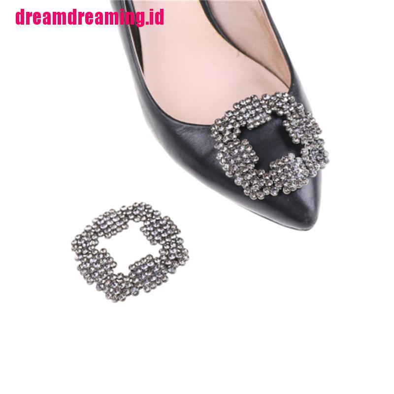 1pc Klip Sepatu Bahan Alloy Dengan Kristal Berlian Imitasi