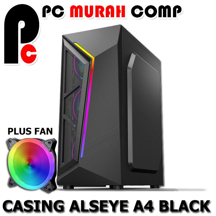 Alseye PC Casing Gaming Case A4 HITAM