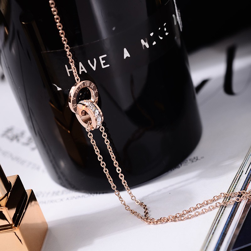 Gelang kaki cincin gandeng zircon titanium anti karat harga grosir bisa COD
