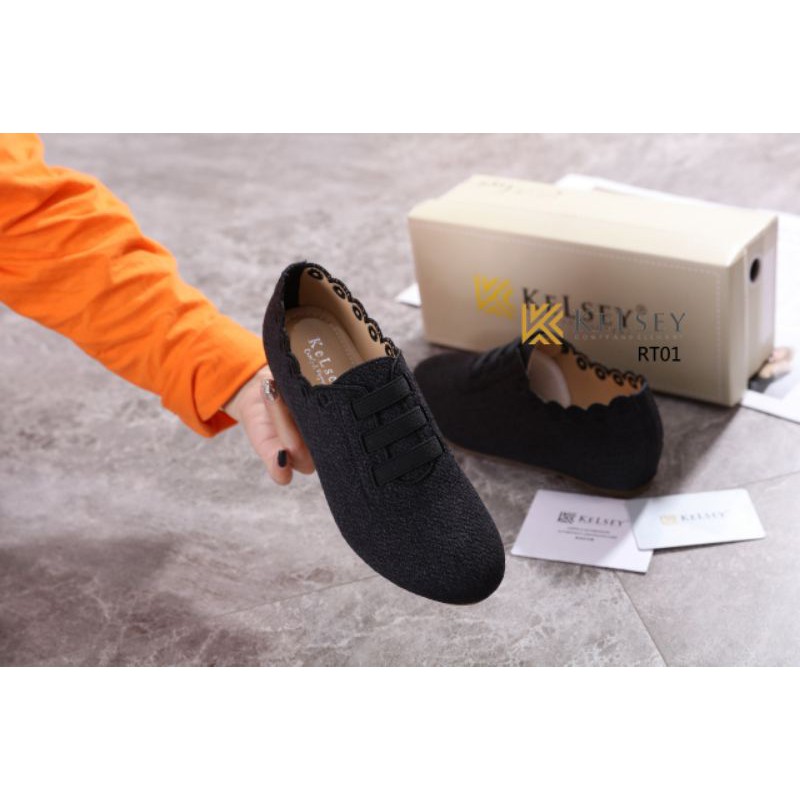 Kelsey Sepatu Wedges 4cm  Wanita RT01