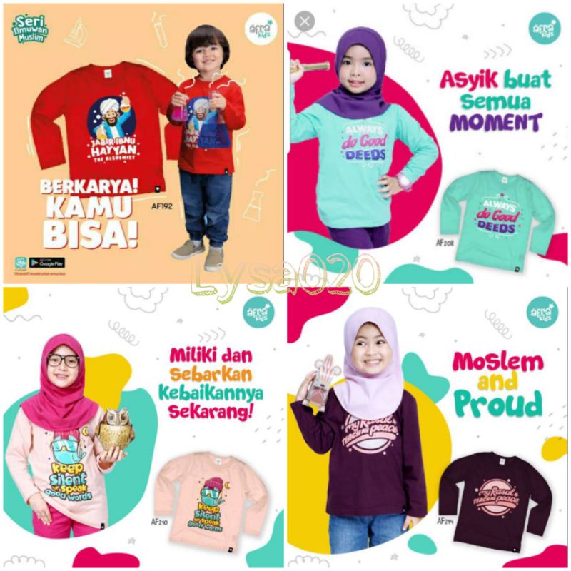 MURAH Kaos AFRAKIDS lengan Panjang AF192 AF208 AF210 AF214