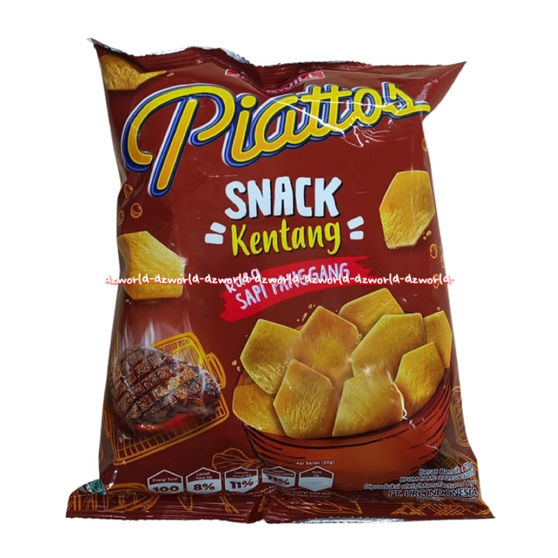 Piattos Snack Kentang 75gr Rasa Sapi Panggang Keripik Kentang Cemilan Piatos Potatto