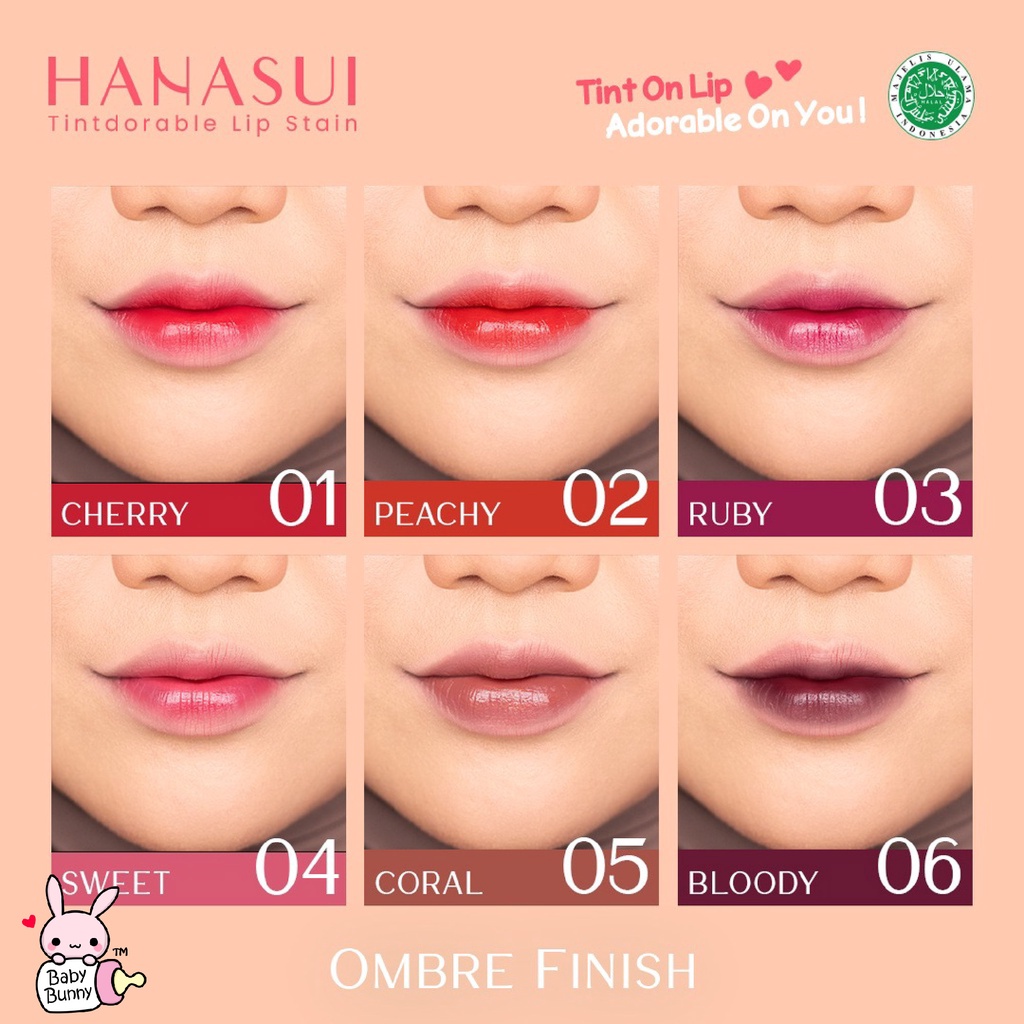 ❤ BELIA ❤ HANASUI Mattedorable Lip Cream | Tintdorable Lip Tint | Tintdorable Lip Stain | Lip Tint | BPOM | HALAL | Liptint lipstick kosmetik bibir aqua jelly tint transferproof