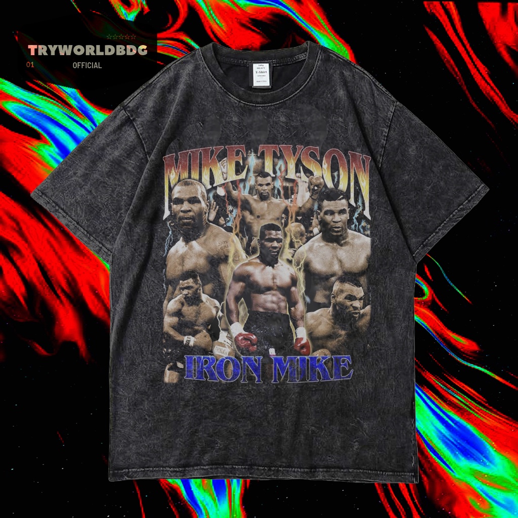 KAOS OVERSIZED / KAOS WASHED / OVERSIZED T SHIRT / KAOS MIKE TYSON IRON MIKE VINTAGE TEE
