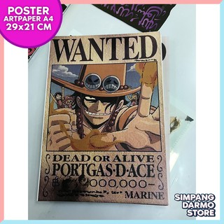 Poster One Piece Buronan Ace D Monkey Bajak Laut Pirate Marine Wanted Bounty Terbaru Straw Hat Shopee Indonesia