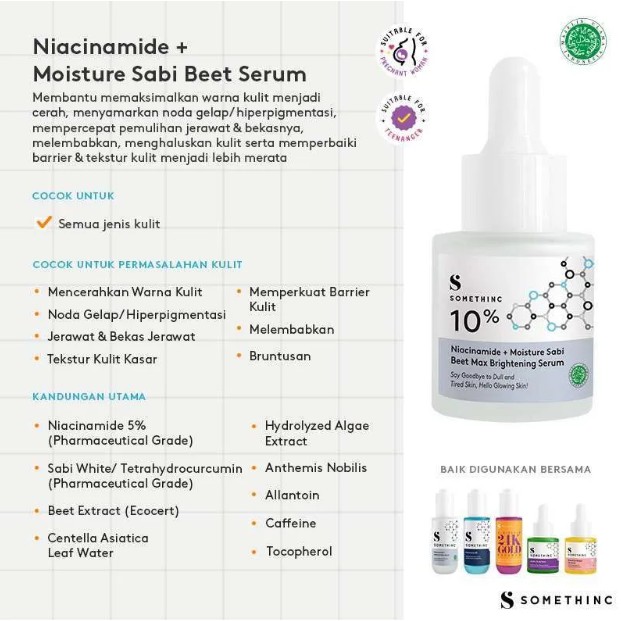 SOMETHINC 10% Niacinamide + Moisture SABI Beet Max Brightening Serum