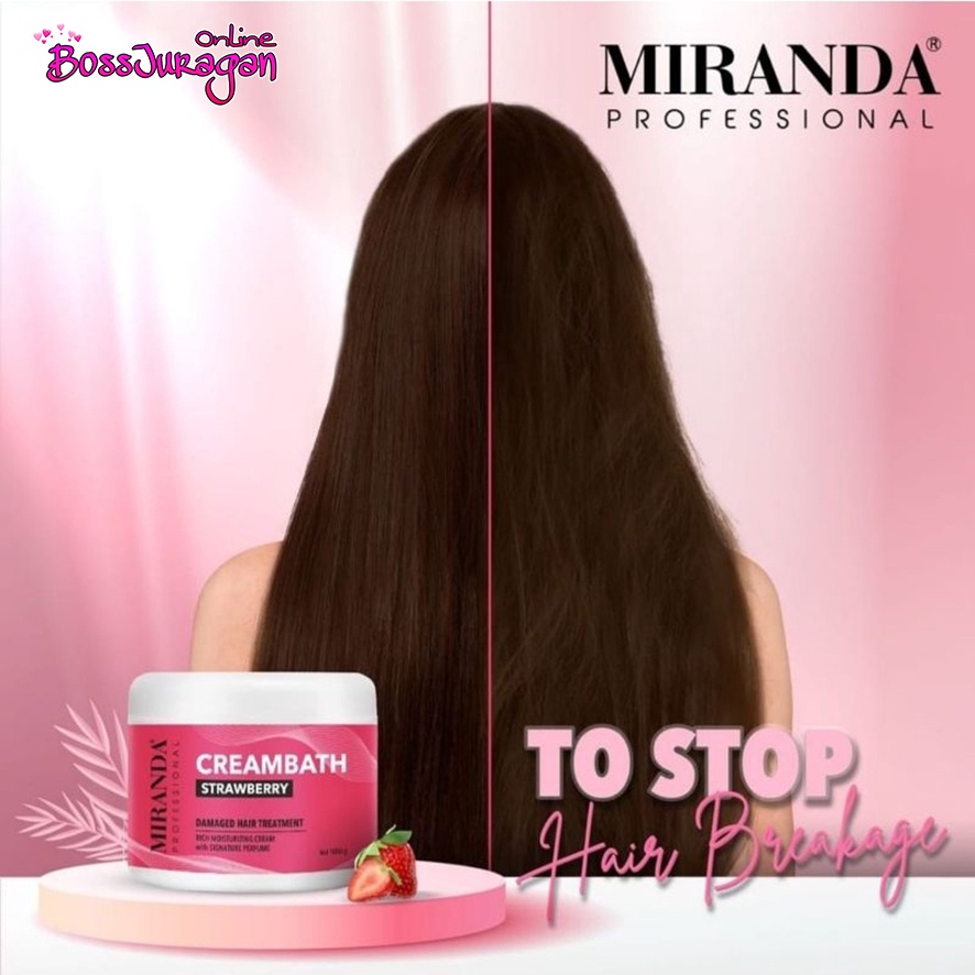 (BOSS) MIRANDA PROFESSIONAL Creambath 1000gr | Aloe Vera - Strawberry - Mint - Rose