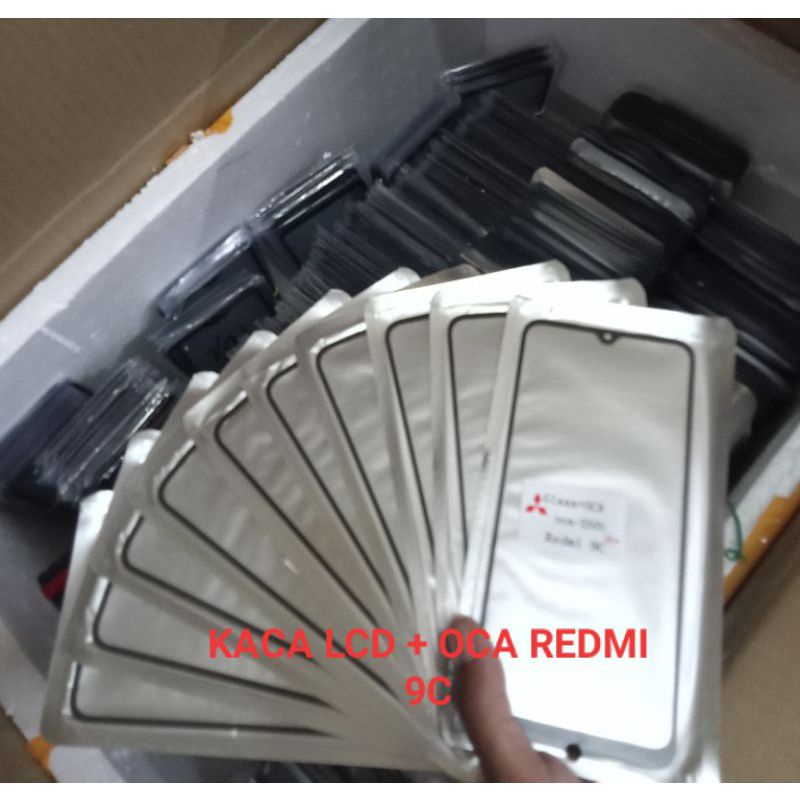 KACA LCD+LEM OCA XIAOMI REDMI 9A / 9C KACA DEPAN GLASS TOUCHSCREEN