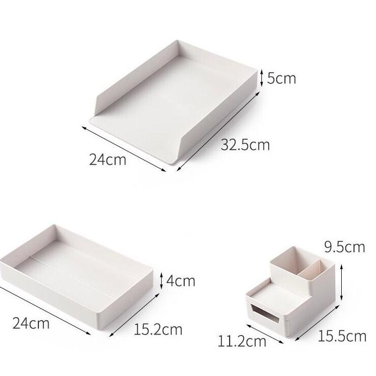 

yiZBM ➬ Desktop Organiser Dokumen Kantor Tray ➬ (Ready)