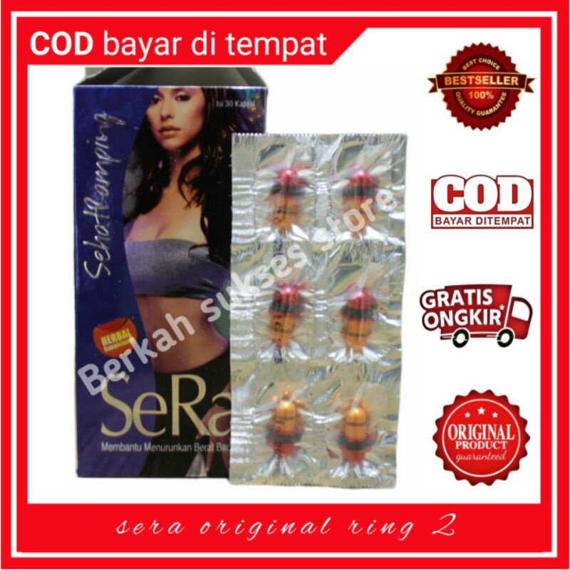 sera sehat ramping kapsul original ring 2 kemasan silver obat penurun berat badan / pelangsing ampuh