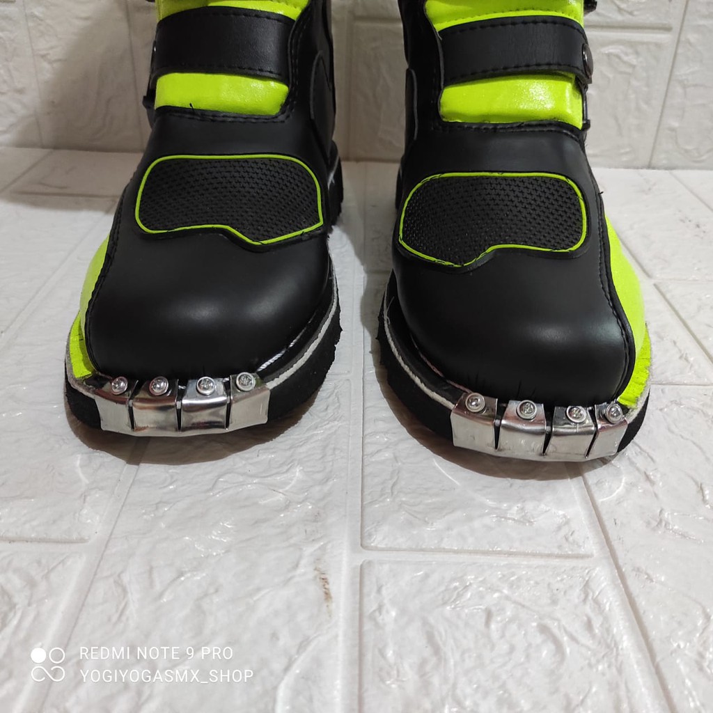 sepatu trail cross oneal protector terlaris hitam stabilo