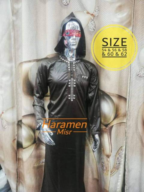 Jubah pria hoodie Daffa Al haromain mesir import premium