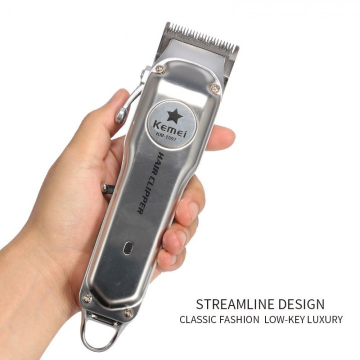 KEMEI KM-1997 - Rechargeable Professional Metal Electric Hair Clipper