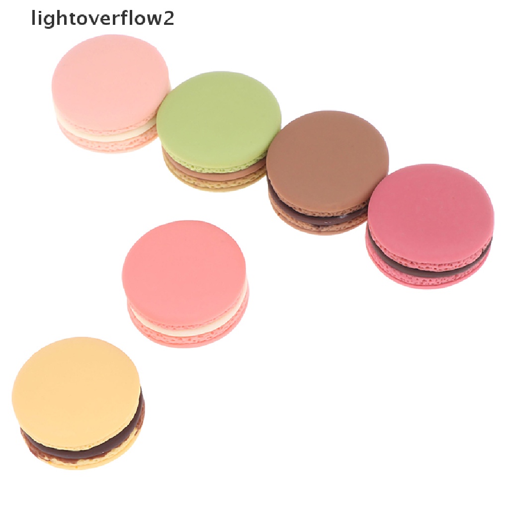 (lightoverflow2) 10pcs / Set Mainan Miniatur Macarons Gaya Perancis Untuk Aksesoris Rumah Boneka 1 / 12