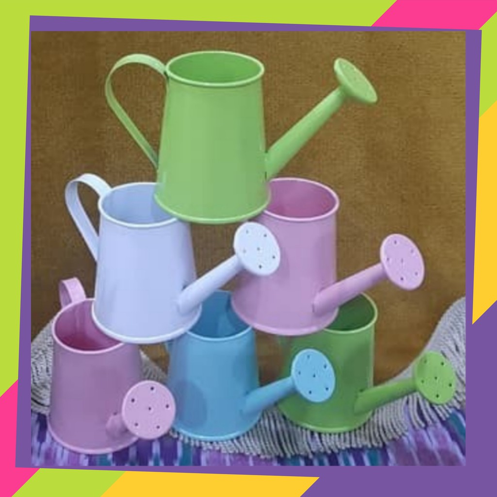 194 Pot kaleng model ceret / Tanaman Artificial shabby chic