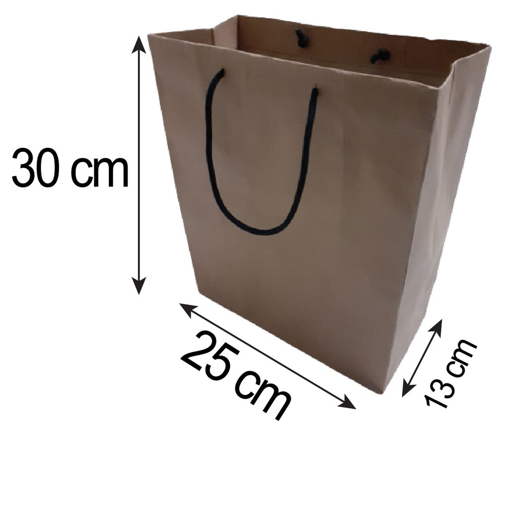 

Paper Bag 25 x 30 x 12 dengan pegangan tali / hole