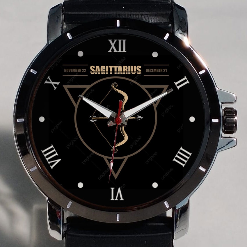 Jam Tangan Pria Bintang Sagitarius Zodiac Horoscope Custom