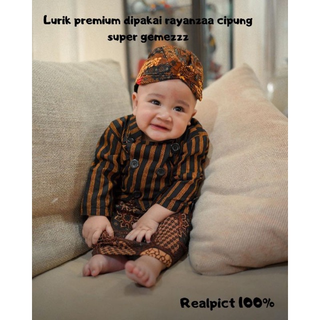 Beskap lurik batik clasik bahan katun adem/ surjan baju adat jawa tengah premium / lurik anak classi