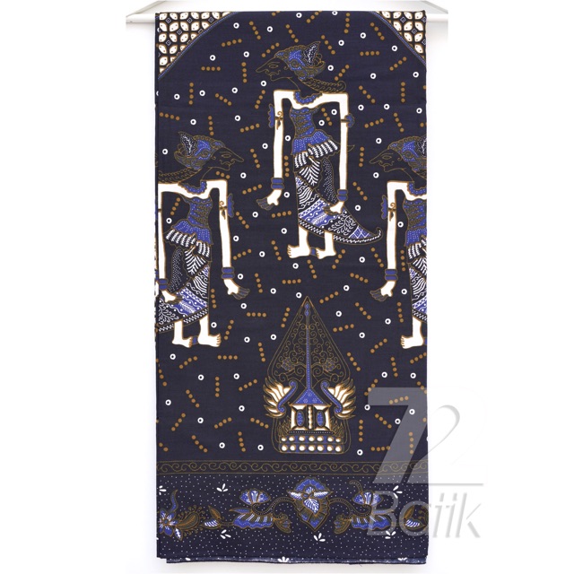 BAHAN BATIK PREMIUM Katun Motif Wayang Kombinasi Kawung Hitam Putih Biru Dongker 728123 Cap 72 Jarik Jarit Samping Kebat Panjang Batik Katun Modern Premium Bahan Seragam Batik Pernikahan Kantor Keluarga Murah Kamen Jadi Batik Bali Lembaran