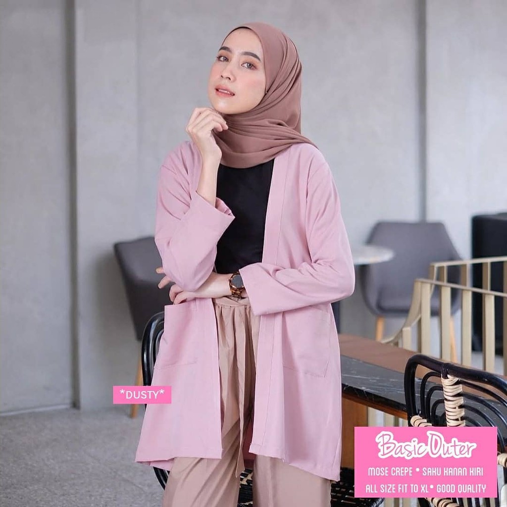 FMOS Renata Cardy Long Outer All Size Fashion Muslim 2021-Dusty