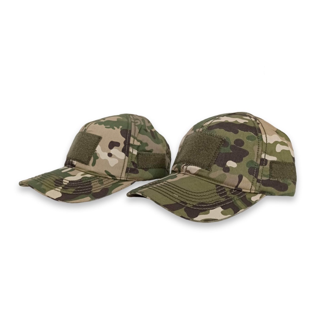 Topi Baseball Perekat / Velcro Loreng Multicam Ripstop