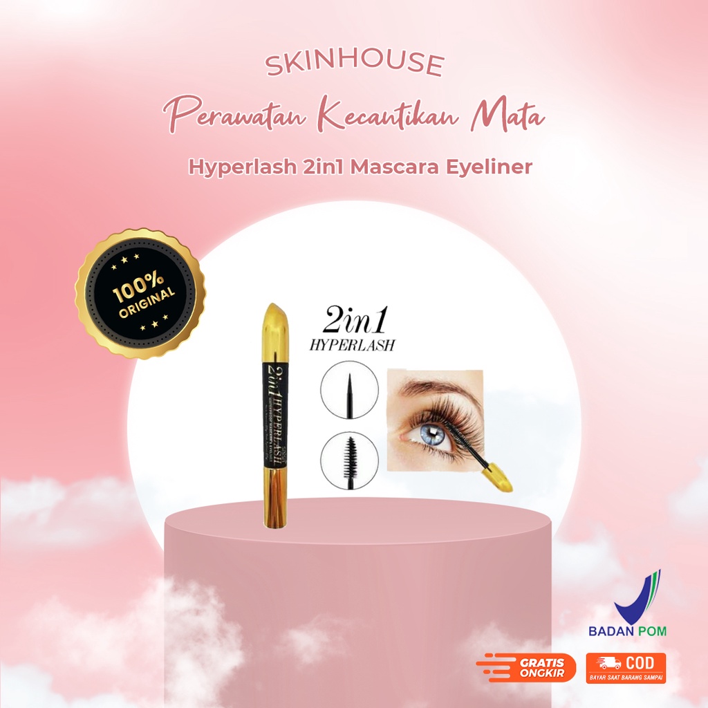 Salsacosmetics Pensil Alis Eyebrow Guru Eyeliner &amp; Mascara 2IN1 Waterproof Perawatan Kecantikan Mata BPOM