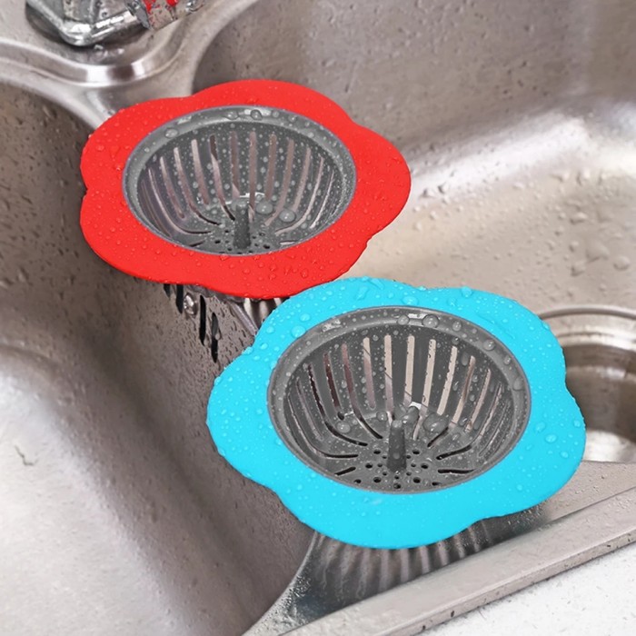 Smartchoice Penyaring lubang wastafel motif bunga/Sink drain cover Saringan Wastafel /Penyarinng