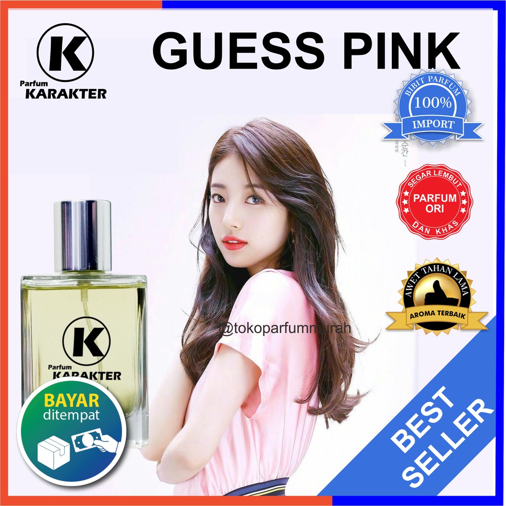 Bisa COD | Parfum Cewek Guess Pink  Bibit Parfum Import Wangi &amp; Tahan Lama  Kemasan 50ml