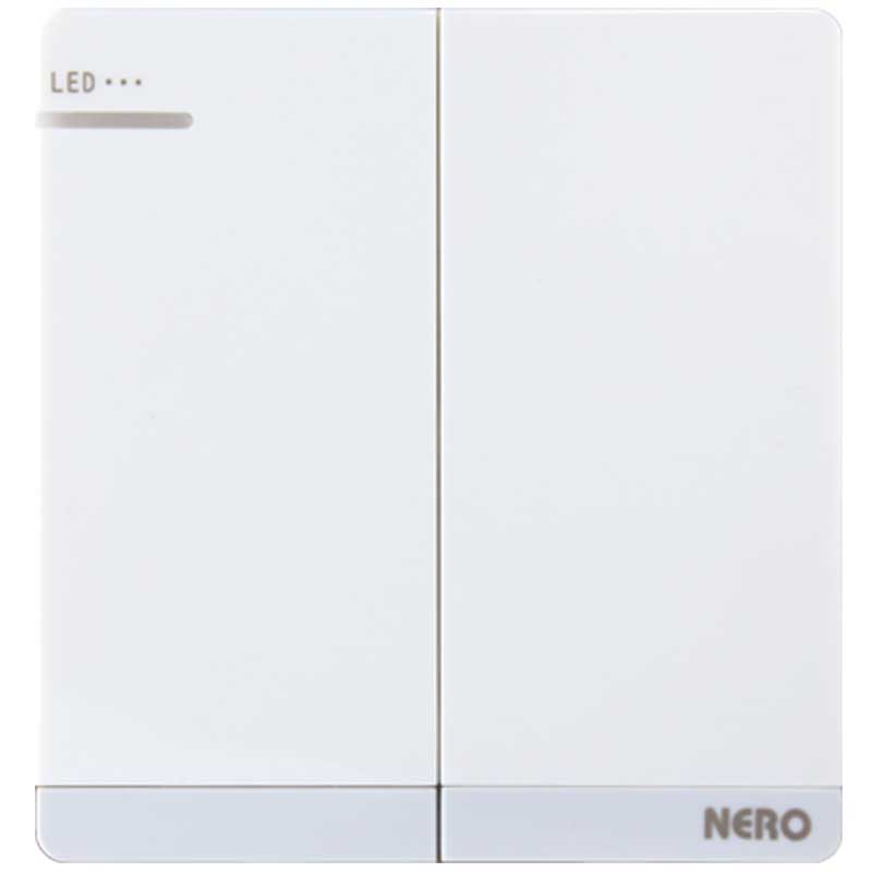 DECORA Q71621D-white Saklar Seri With LED NERO