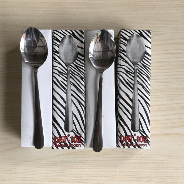 D9M5 (6PCS) Sendok Makan Stainless steel Tebal DNT 102 | Sendok Resn Terlaris